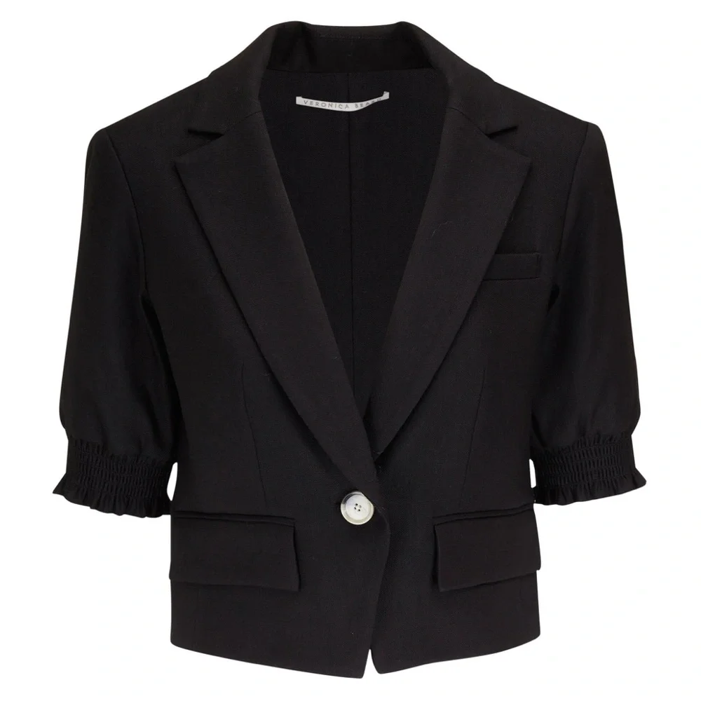 VERONICA BEARD Annabella Crop Linen Jacket size 4 - Picture 1 of 10